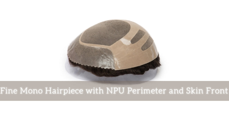 Fine Mono Hairpiece with NPU Perimeter and Skin Front — A Durable & Natural Men’s Hair System