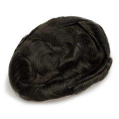 Q6 base Men's Non Surgical Hair Replacement | Swiss Lace With Skin Poly Back and Middle| Best for Daily Wear