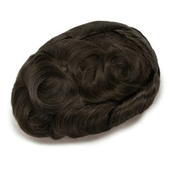 Q6 base Men's Non Surgical Hair Replacement | Swiss Lace With Skin Poly Back and Middle| Best for Daily Wear