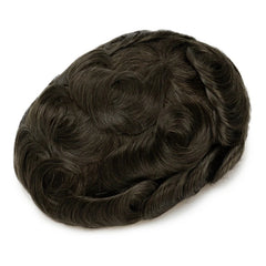 Q6 base Men's Non Surgical Hair Replacement | Swiss Lace With Skin Poly Back and Middle| Best for Daily Wear