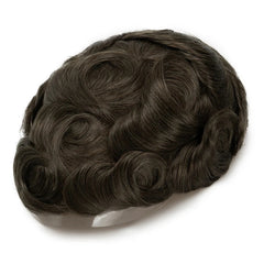 Q6 base Men's Non Surgical Hair Replacement | Swiss Lace With Skin Poly Back and Middle| Best for Daily Wear