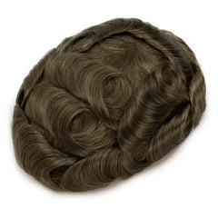 Q6 base Men's Non Surgical Hair Replacement | Swiss Lace With Skin Poly Back and Middle| Best for Daily Wear