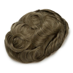 Q6 base Men's Non Surgical Hair Replacement | Swiss Lace With Skin Poly Back and Middle| Best for Daily Wear
