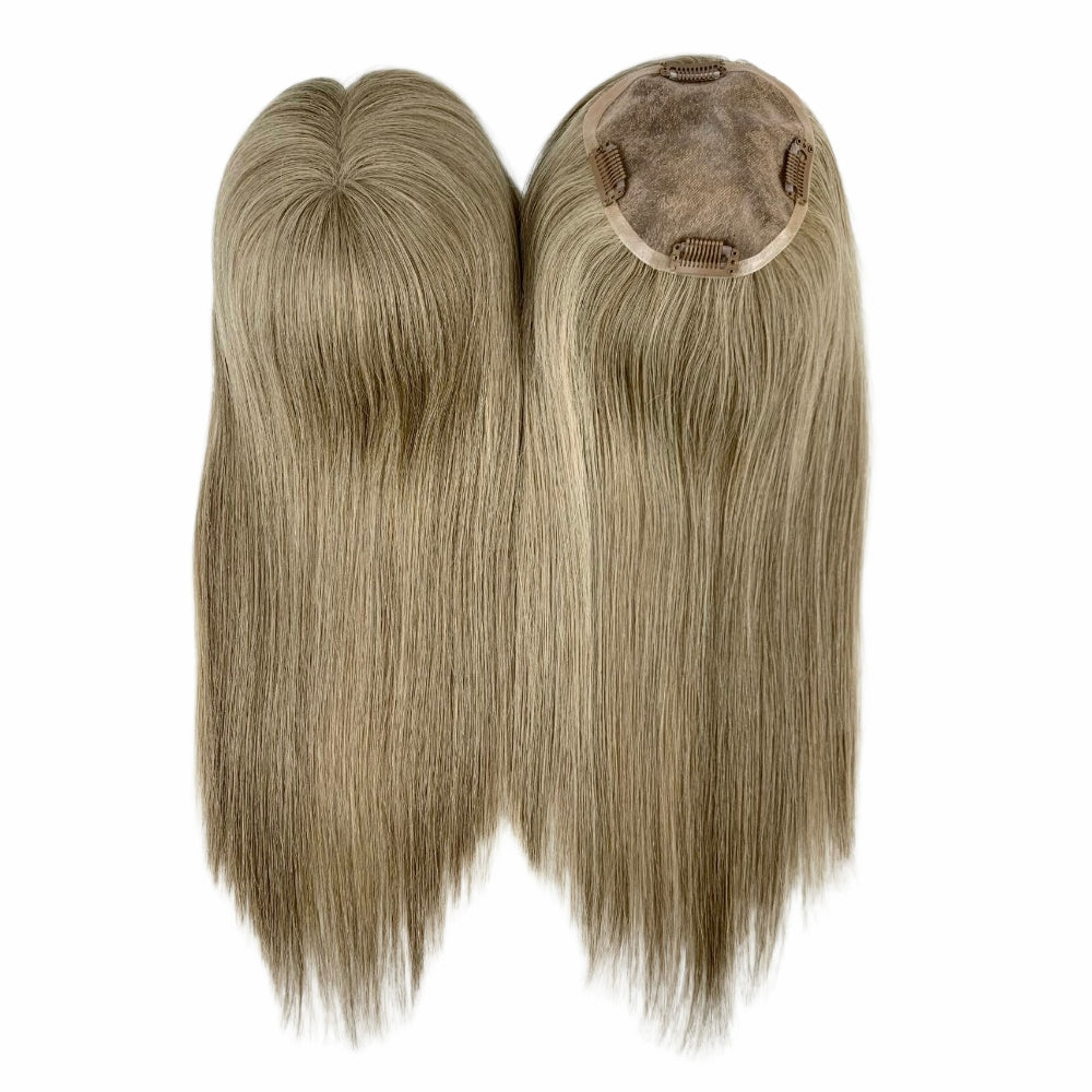 5*5" Fine Mono High-Grade Remy Human Hair Topper With Fine Brazilian Remy Hair
