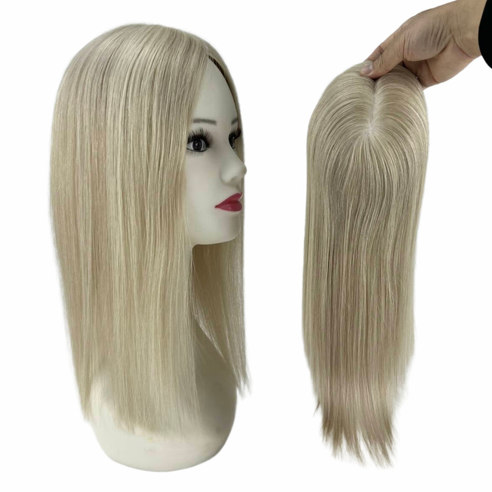 5.5*6.5" Fine Mono High-Grade Remy Human Hair Topper With Fine Brazilian Remy Hair