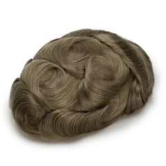 Q6 base Men's Non Surgical Hair Replacement | Swiss Lace With Skin Poly Back and Middle| Best for Daily Wear