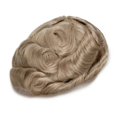 Q6 base Men's Non Surgical Hair Replacement | Swiss Lace With Skin Poly Back and Middle| Best for Daily Wear