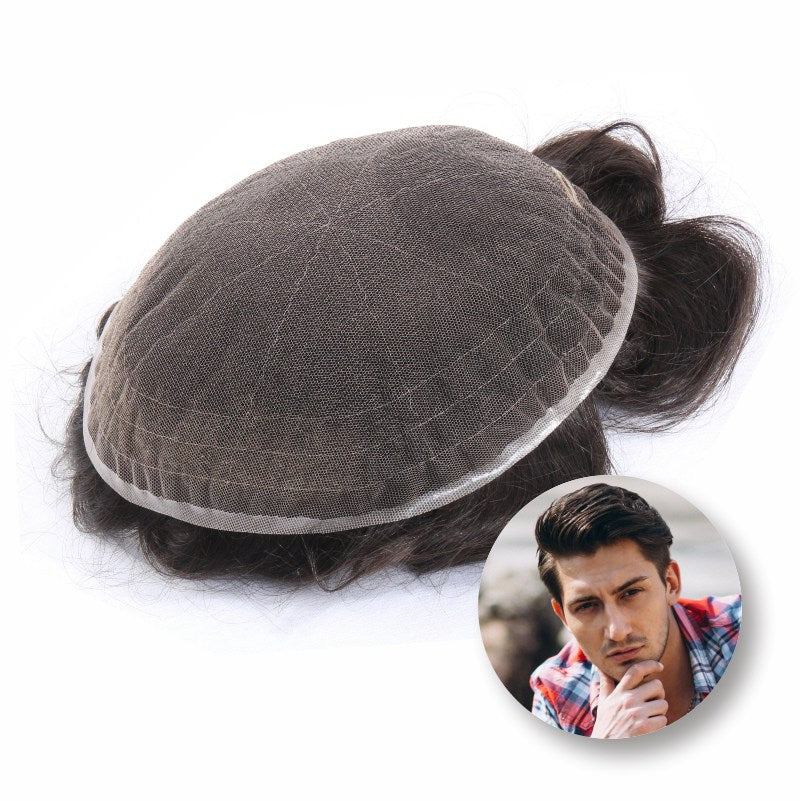 Full Swiss Lace: Hair System for Bald Men | Full Swiss Lace Base | Best for Active Lifestyle
