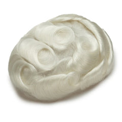 Q6 base Men's Non Surgical Hair Replacement | Swiss Lace With Skin Poly Back and Middle| Best for Daily Wear