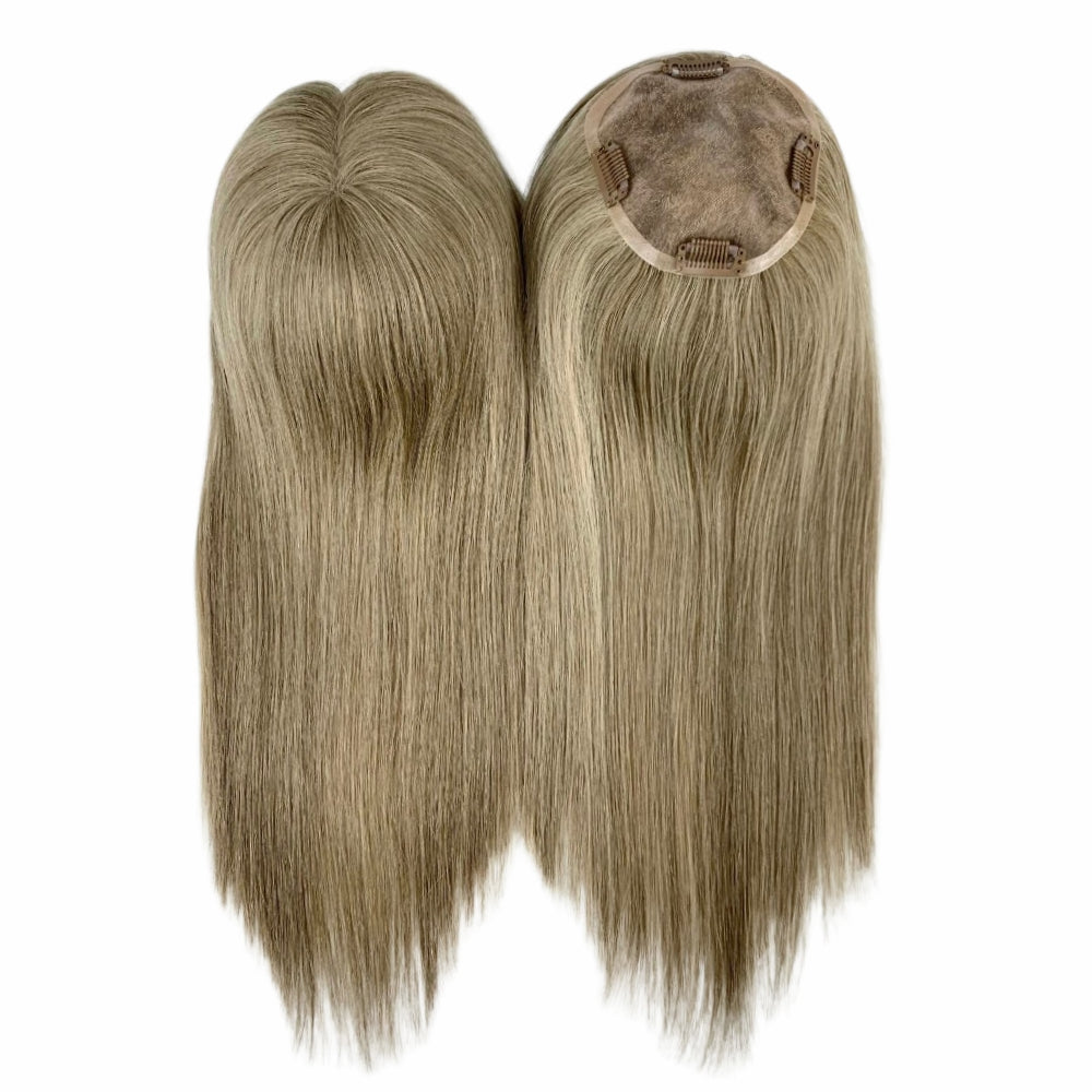 5.5*6.5" Fine Mono High-Grade Remy Human Hair Topper With Fine Brazilian Remy Hair
