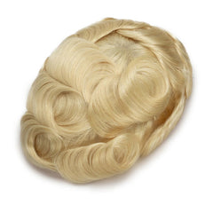 Q6 base Men's Non Surgical Hair Replacement | Swiss Lace With Skin Poly Back and Middle| Best for Daily Wear