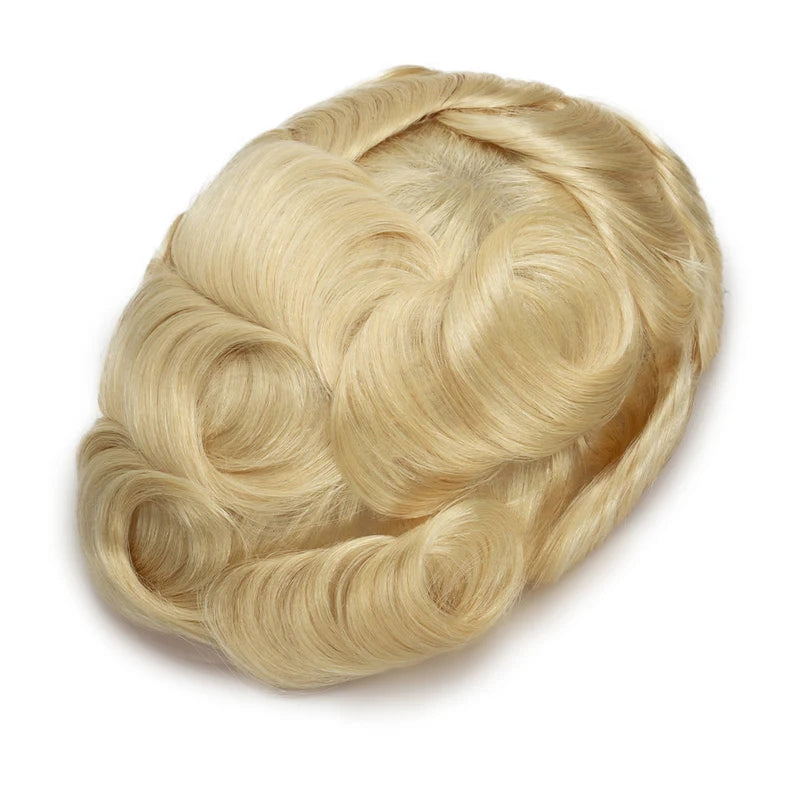 Q6 base Men's Non Surgical Hair Replacement | Swiss Lace With Skin Poly Back and Middle| Best for Daily Wear