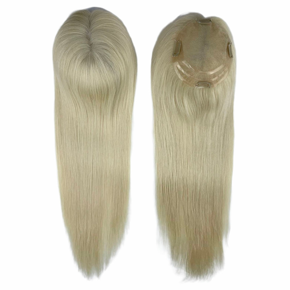 6*5.5" Swiss Lace  High-Grade Remy Human Hair Topper With Fine Brazilian Remy Hair