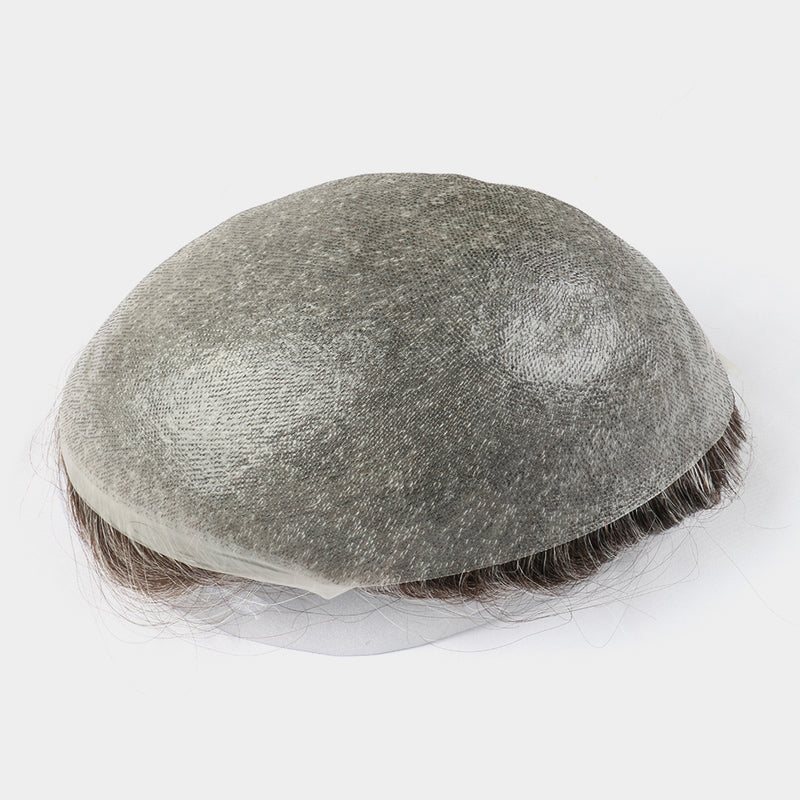 Upgrade Mirage | Toupee for Men | 0.04-0.06mm Full Super Thin Skin Single Knots Base | Celebrities Choice