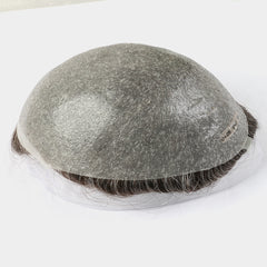 Upgrade Mirage | Toupee for Men | 0.04-0.06mm Full Super Thin Skin Single Knots Base | Celebrities Choice