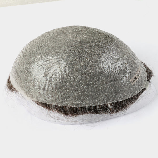 Upgrade Mirage | Toupee for Men | 0.04-0.06mm Full Super Thin Skin Single Knots Base | Celebrities Choice