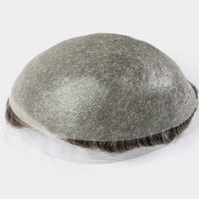 2PCS| 0.04-0.06mm Full Super Thin Skin Single Split Knots Base |Upgrade Mirage | Toupee for Men | Celebrities Choice