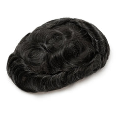 Q6 base Men's Non Surgical Hair Replacement | Swiss Lace With Skin Poly Back and Middle| Best for Daily Wear