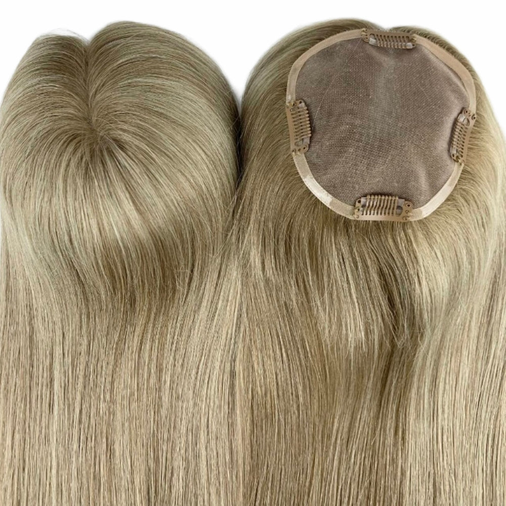 5*5" Fine Mono High-Grade Remy Human Hair Topper With Fine Brazilian Remy Hair