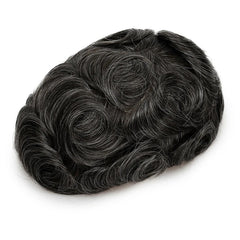 Q6 base Men's Non Surgical Hair Replacement | Swiss Lace With Skin Poly Back and Middle| Best for Daily Wear