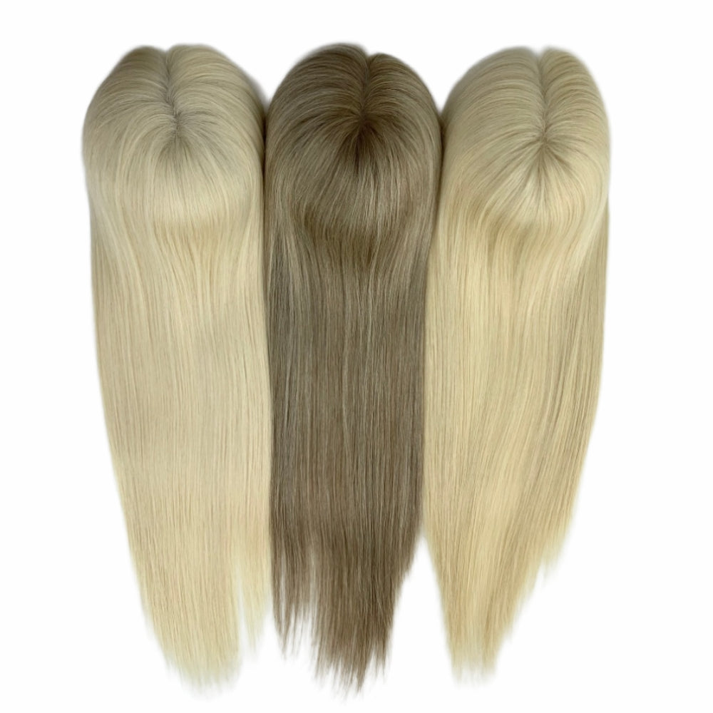 6*5.5" Swiss Lace  High-Grade Remy Human Hair Topper With Fine Brazilian Remy Hair