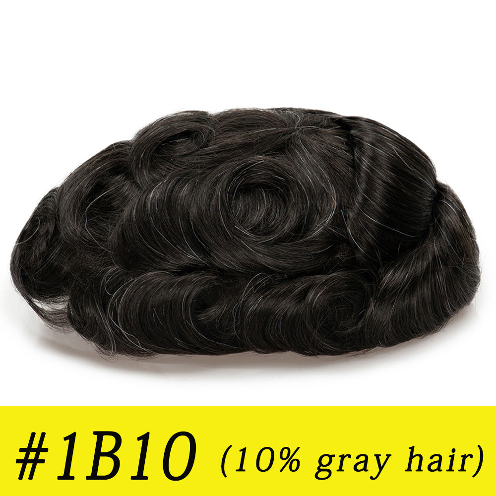 Hollywood Base Hair System for Men | Full Lace in Center with 1'' Thin Skin Around and 1/2'' Lace in the Front | Hollywood Style