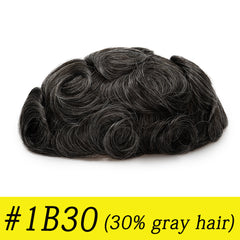 Q6 base Men's Non Surgical Hair Replacement | Swiss Lace With Skin Poly Back and Middle| Best for Daily Wear