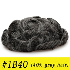 Q6 base Men's Non Surgical Hair Replacement | Swiss Lace With Skin Poly Back and Middle| Best for Daily Wear