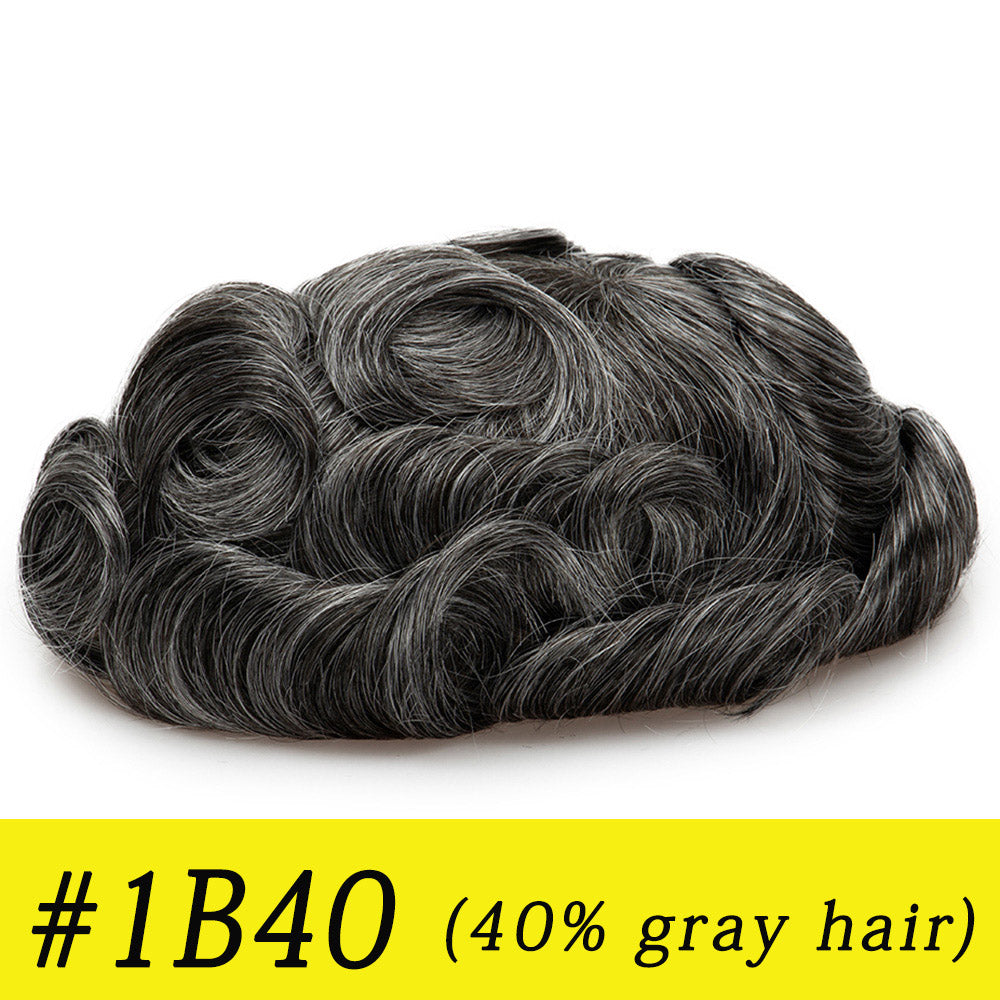 Hollywood Base Hair System for Men | Full Lace in Center with 1'' Thin Skin Around and 1/2'' Lace in the Front | Hollywood Style