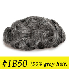 Q6 base Men's Non Surgical Hair Replacement | Swiss Lace With Skin Poly Back and Middle| Best for Daily Wear