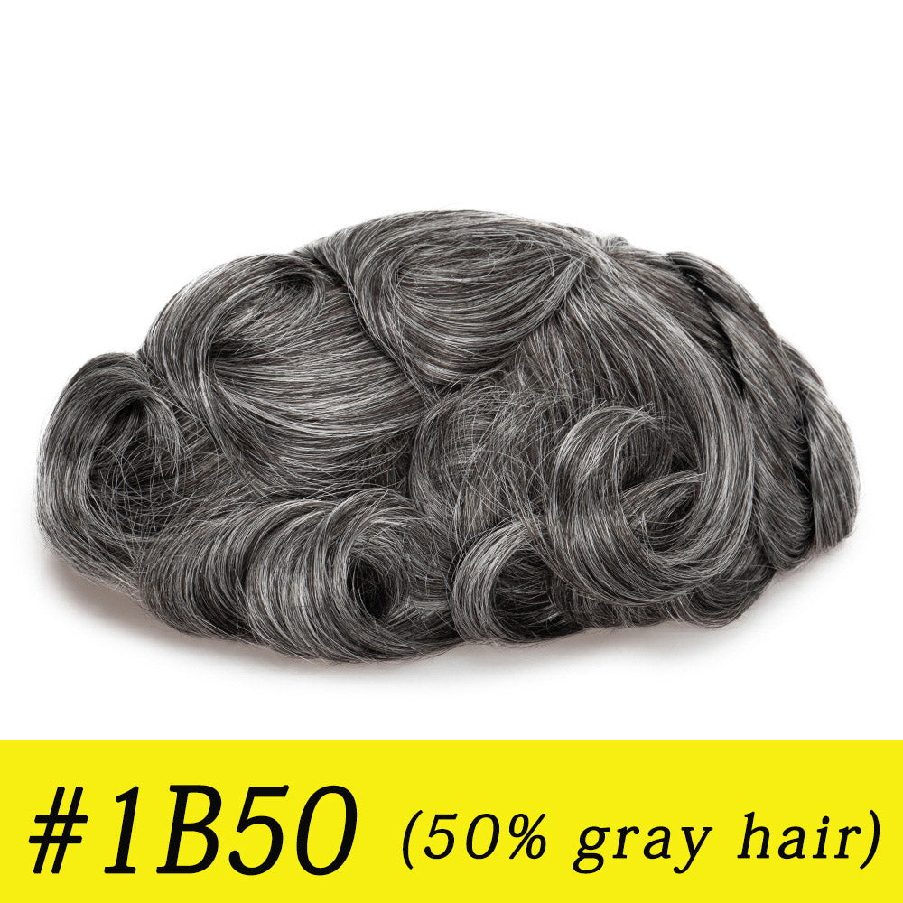 Hollywood Base Hair System for Men | Full Lace in Center with 1'' Thin Skin Around and 1/2'' Lace in the Front | Hollywood Style
