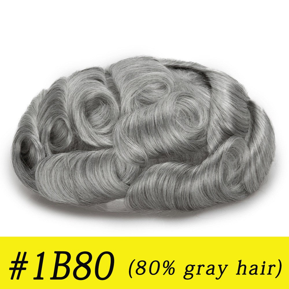 2PCS| Full Swiss Lace: Hair System for Bald Men | Full Swiss Lace Base | Best for Active Lifestyle