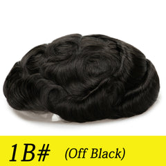 Q6 base Men's Non Surgical Hair Replacement | Swiss Lace With Skin Poly Back and Middle| Best for Daily Wear