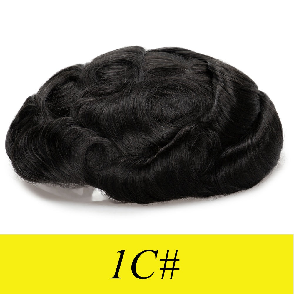 Versalite Base| Lace Front + MONO Mesh + PU Men Toupee Lace Hairline Wig Natural Hairline Human Hair System