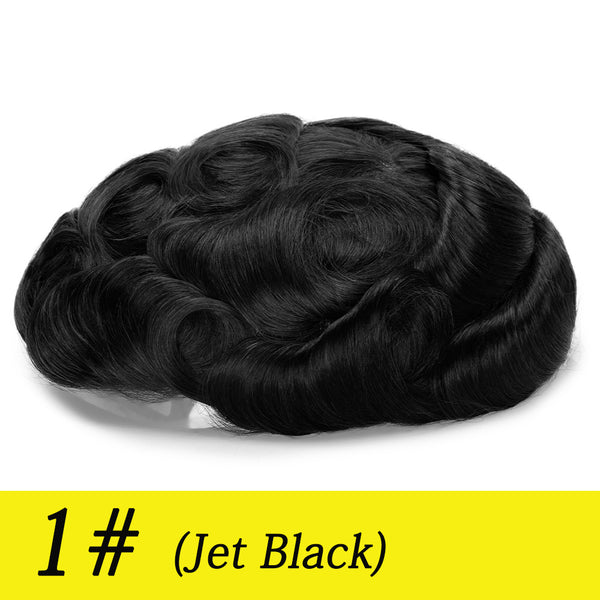 Q6 base Men's Non Surgical Hair Replacement | Swiss Lace With Skin Poly Back and Middle| Best for Daily Wear