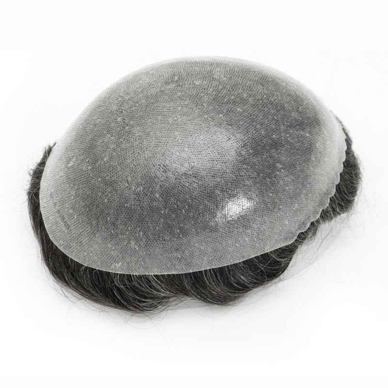 Men's Hair Unit | 0.10-0.12mm Double Knots Full Skin Base | Men's Hairstyle for Thin Hair