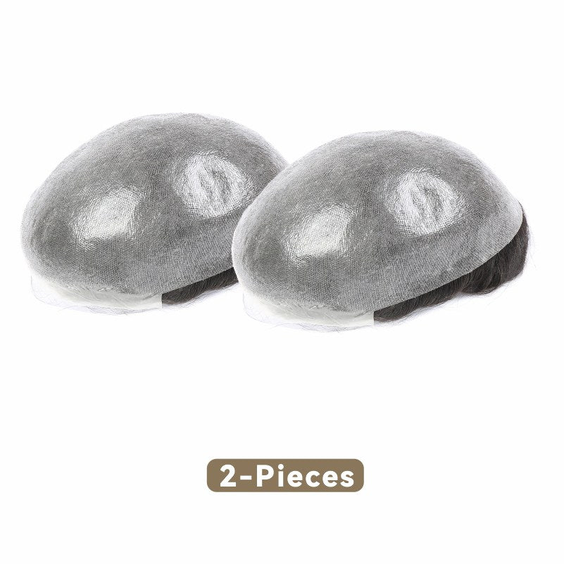 2PCS| 0.03-0.04mm V Loop | Mens Hair System Ultra Thin Skin| Dull Finish, Transparent, Soft