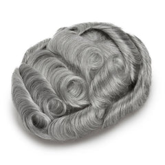 Q6 base Men's Non Surgical Hair Replacement | Swiss Lace With Skin Poly Back and Middle| Best for Daily Wear