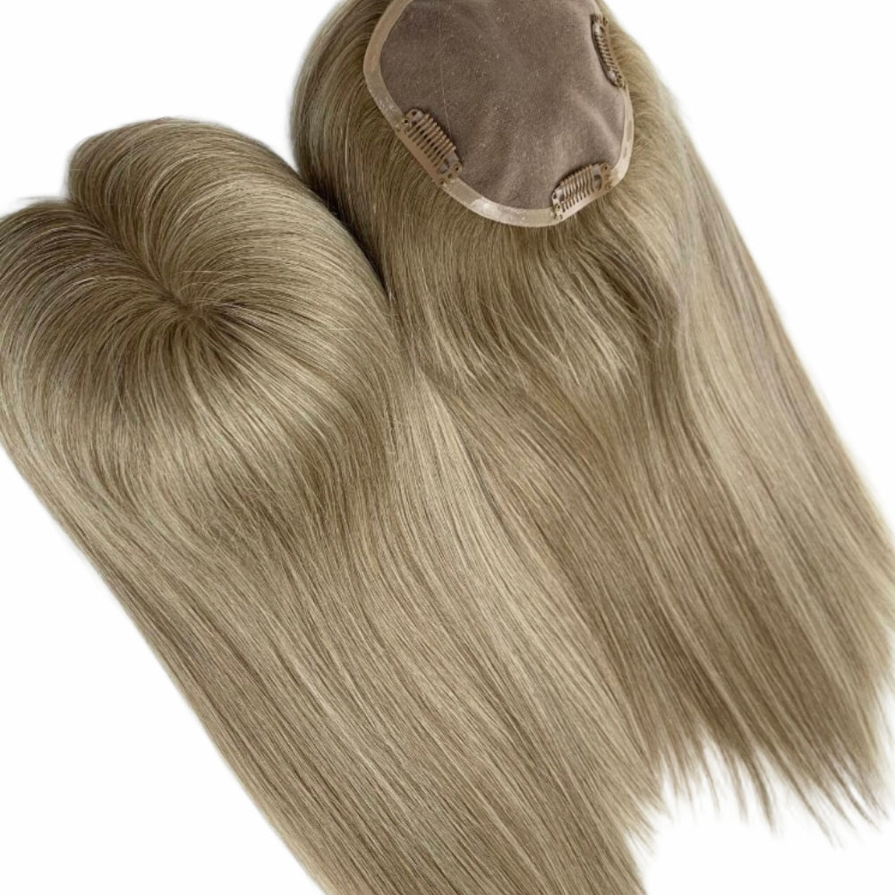 5*5" Fine Mono High-Grade Remy Human Hair Topper With Fine Brazilian Remy Hair