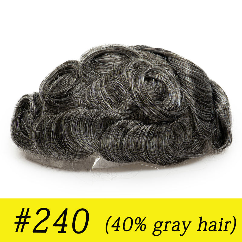 Hollywood Base Hair System for Men | Full Lace in Center with 1'' Thin Skin Around and 1/2'' Lace in the Front | Hollywood Style