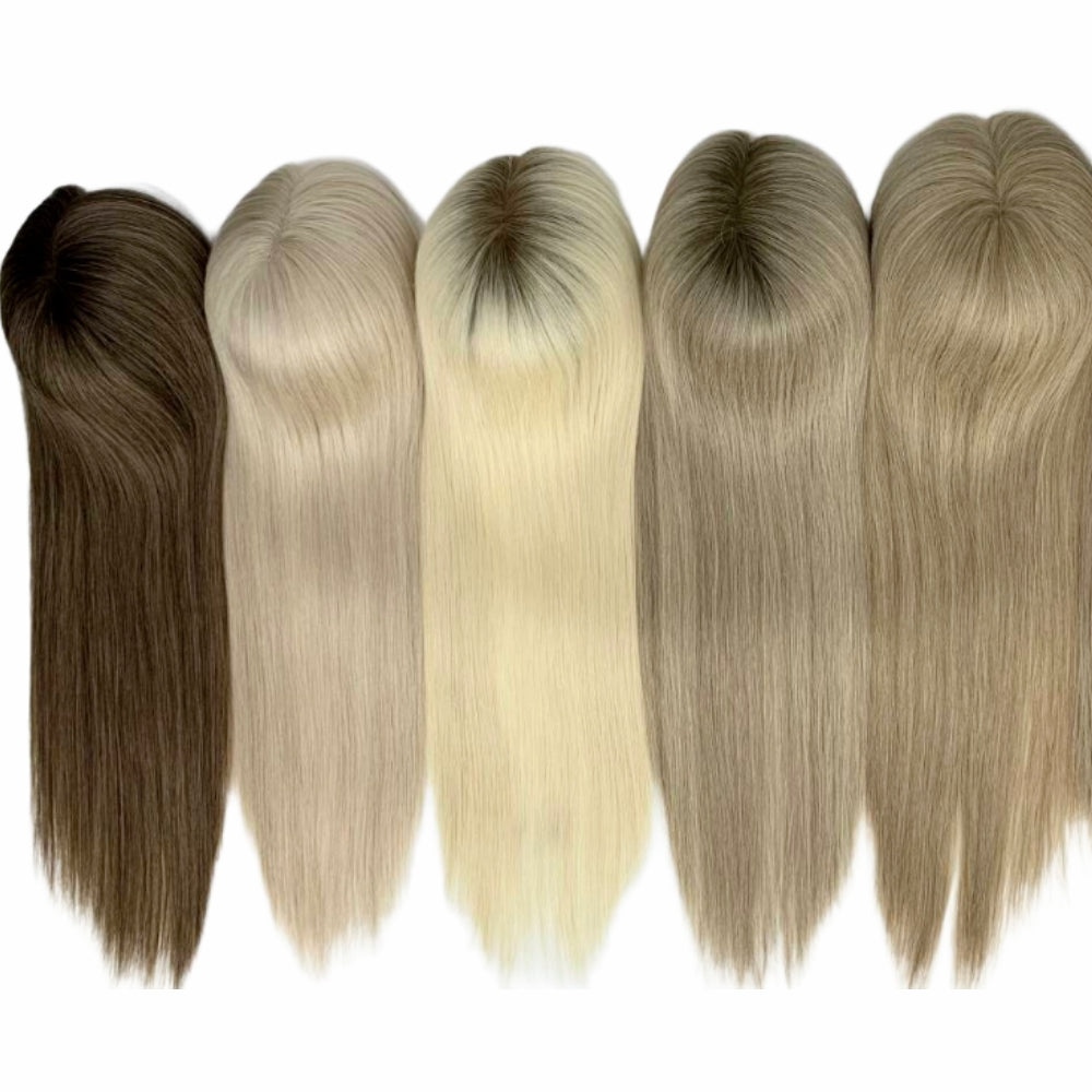 6*5.5" Swiss Lace  High-Grade Remy Human Hair Topper With Fine Brazilian Remy Hair
