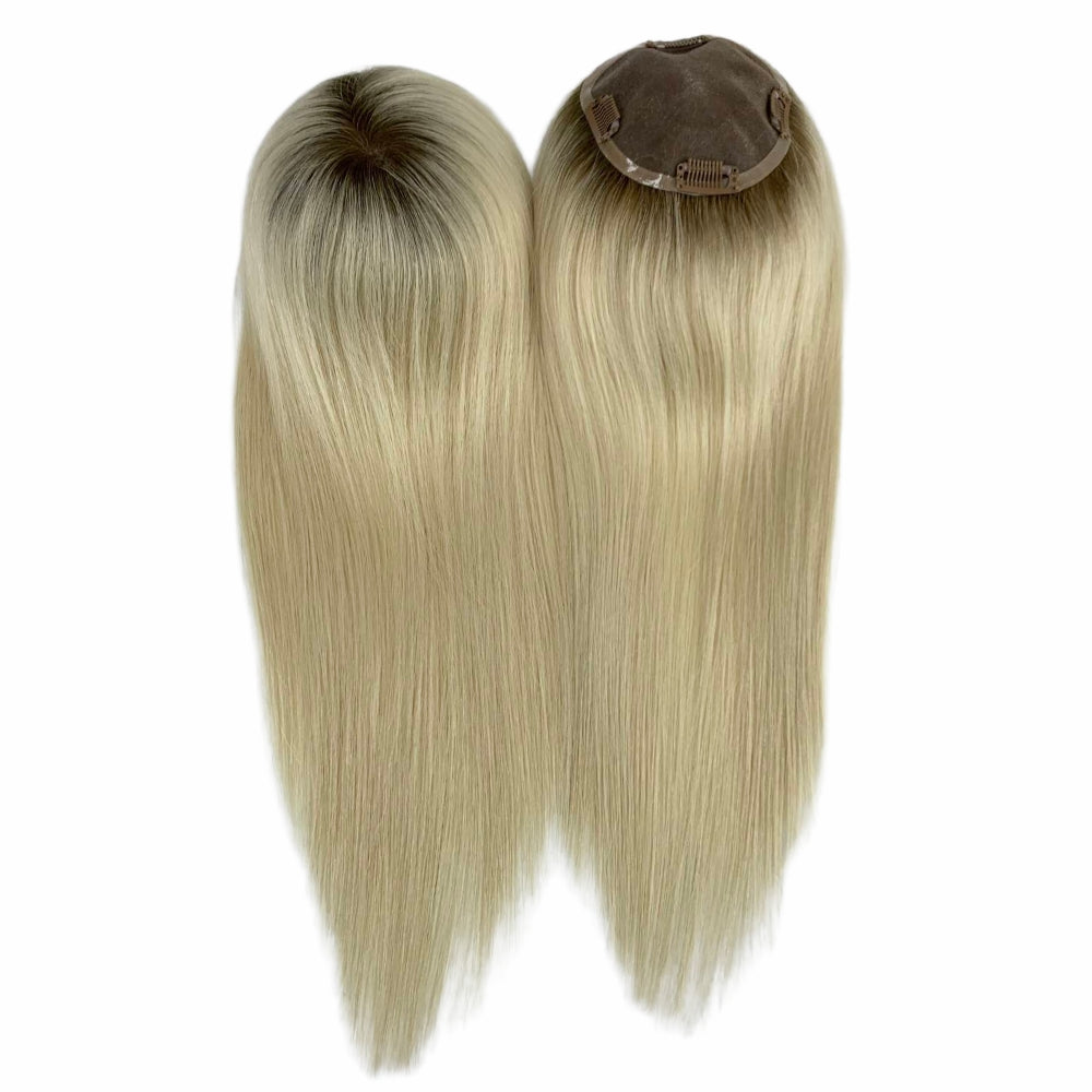 5.5*6.5" Fine Mono High-Grade Remy Human Hair Topper With Fine Brazilian Remy Hair