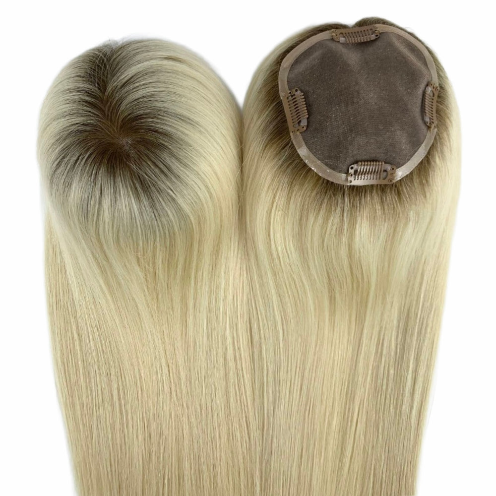 5.5*6.5" Fine Mono High-Grade Remy Human Hair Topper With Fine Brazilian Remy Hair