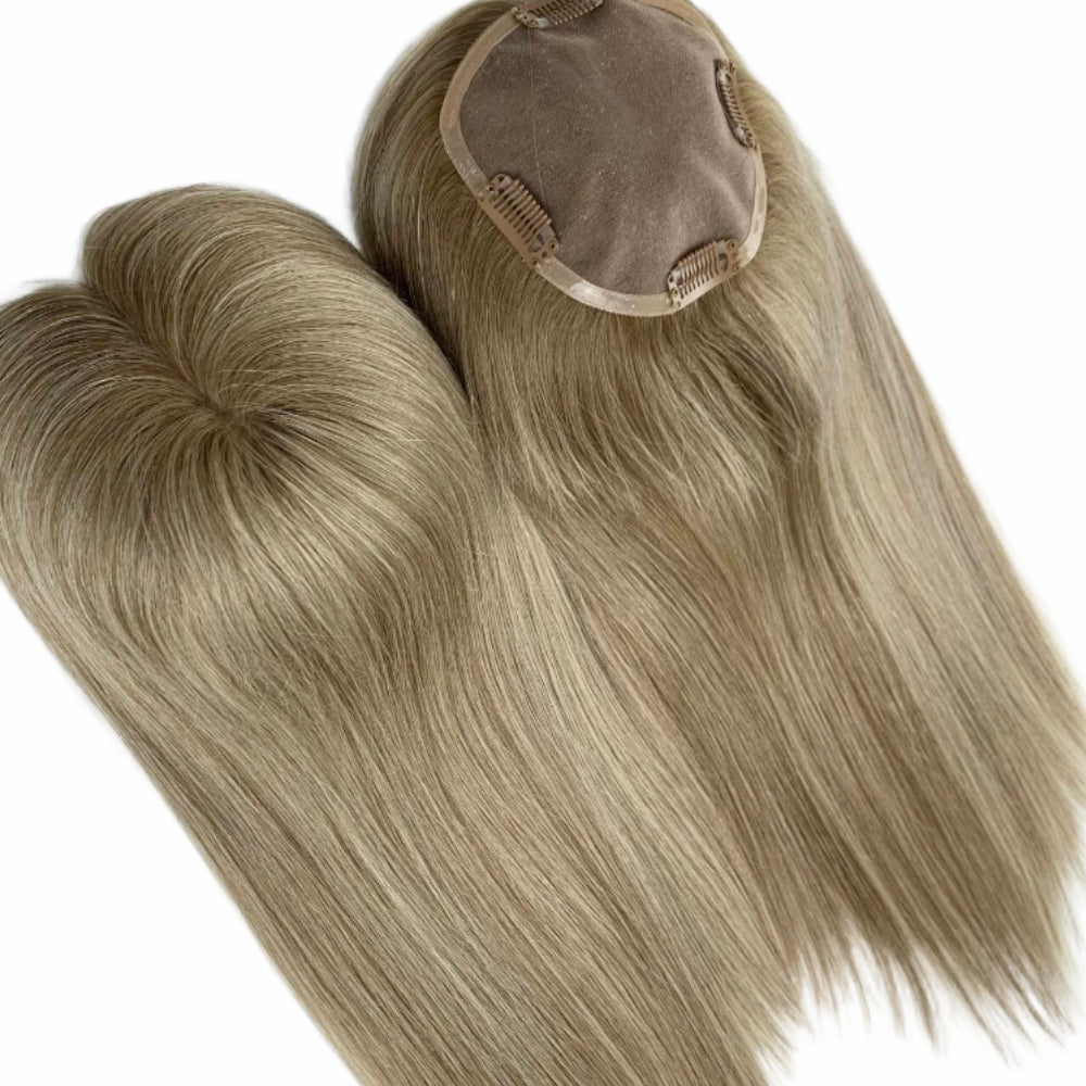5.5*6.5" Fine Mono High-Grade Remy Human Hair Topper With Fine Brazilian Remy Hair