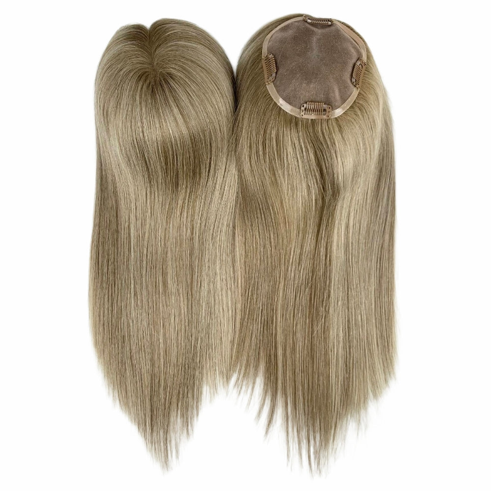 5.5*6.5" Fine Mono High-Grade Remy Human Hair Topper With Fine Brazilian Remy Hair