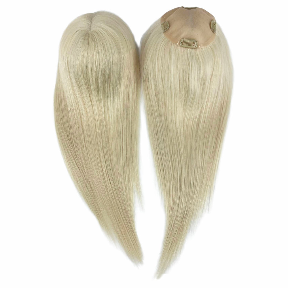 5.5*6.5" Fine Mono High-Grade Remy Human Hair Topper With Fine Brazilian Remy Hair