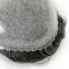 Men's Hair Unit | 0.10-0.12mm Double Knots Full Skin Base | Men's Hairstyle for Thin Hair