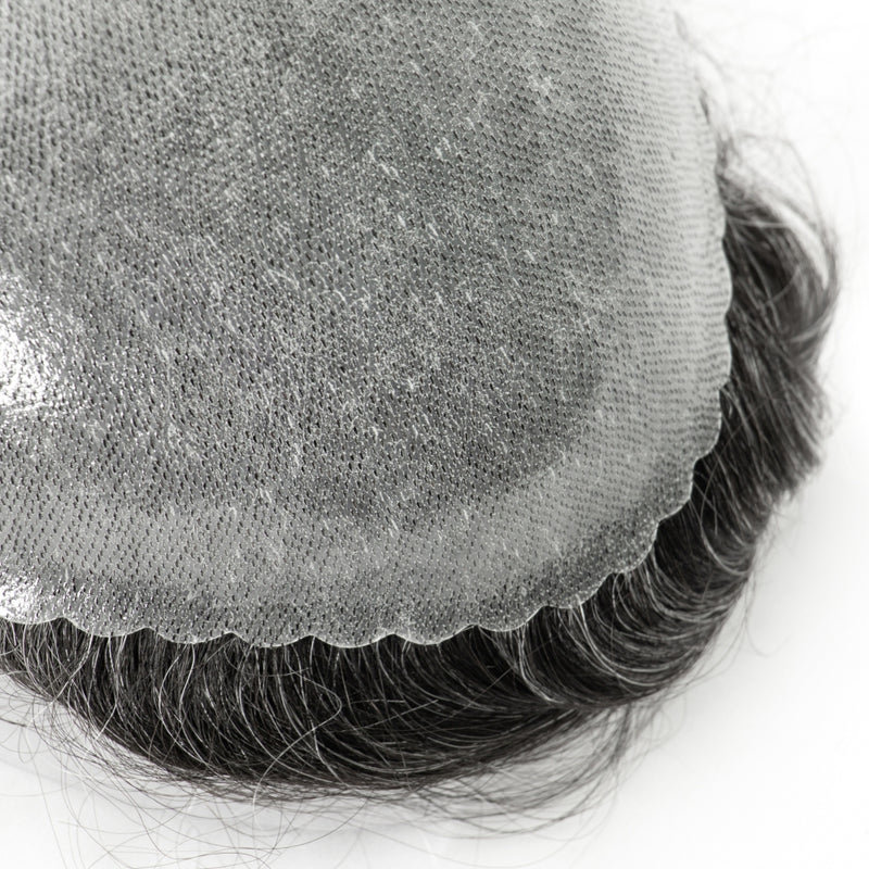 Men's Hair Unit | 0.10-0.12mm Double Knots Full Skin Base | Men's Hairstyle for Thin Hair