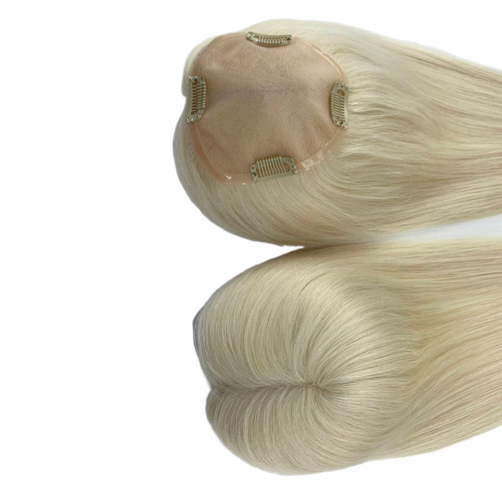 5*5" Fine Mono High-Grade Remy Human Hair Topper With Fine Brazilian Remy Hair