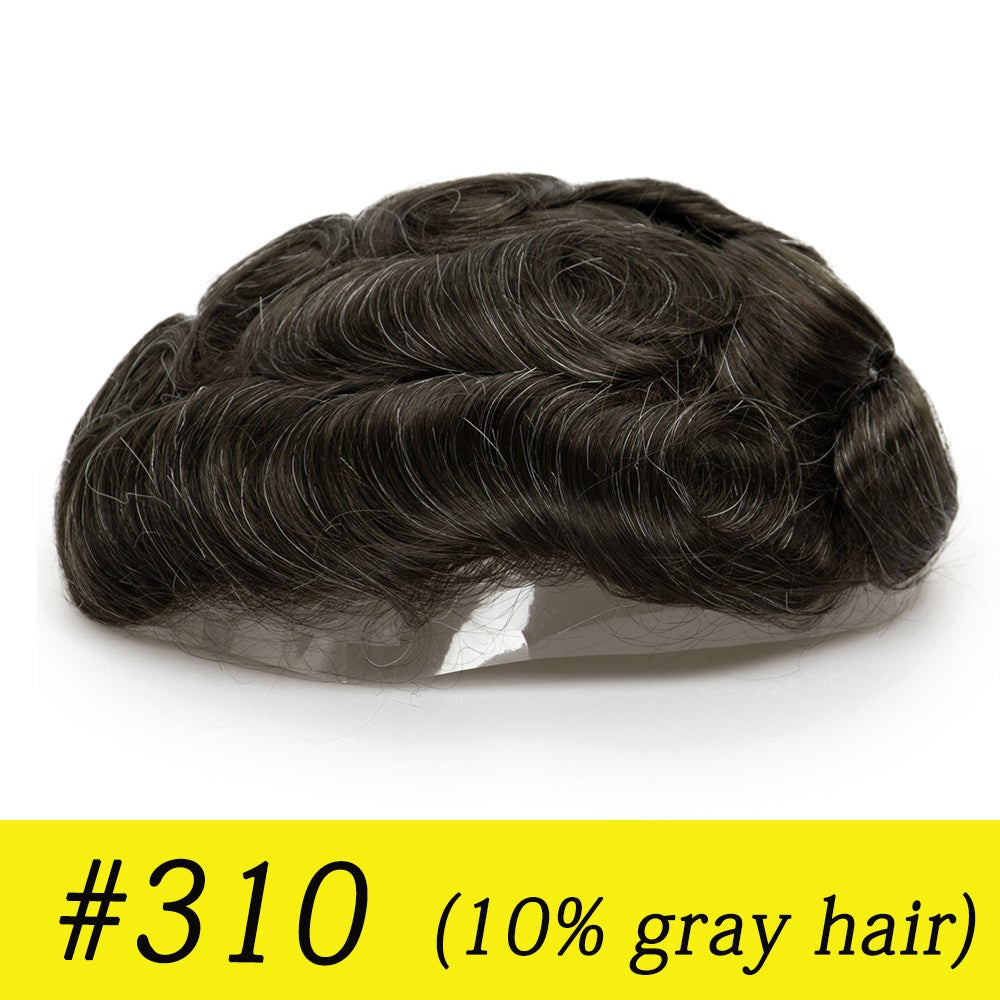 2PCS| Full Swiss Lace: Hair System for Bald Men | Full Swiss Lace Base | Best for Active Lifestyle